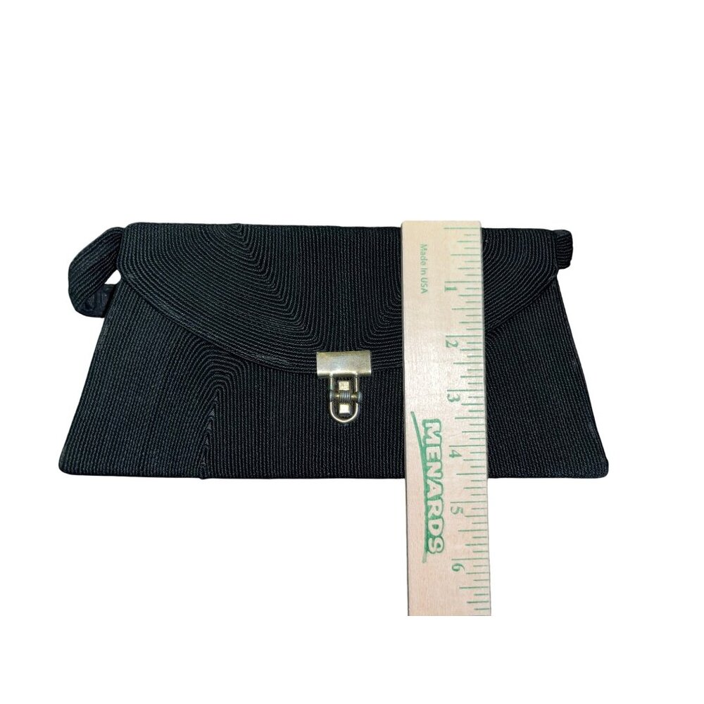 Vintage Annette Cordé Handbag Black Small Evening Bag Used 1940s Style - Picture 8 of 15